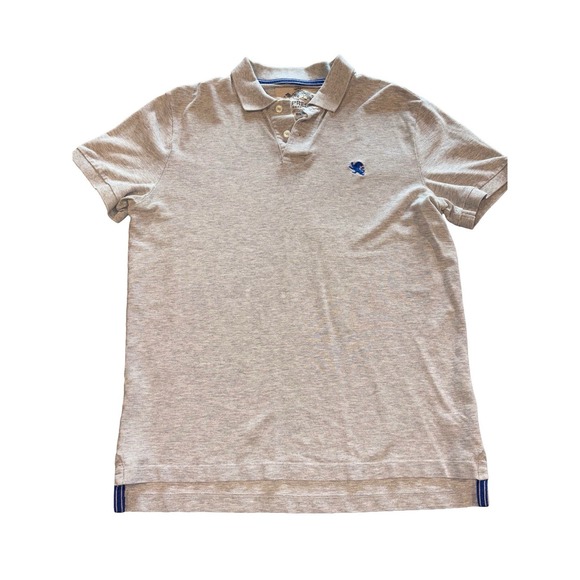 Royal Blue Other - Men's Express Modern Fit Size Medium Gray Royal Blue Short Sleeve Polo Emblem